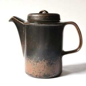 Arabia Finland Ruska Brown Coffee Tea Pot Ulla Procope MCM 1960 40oz Stoneware